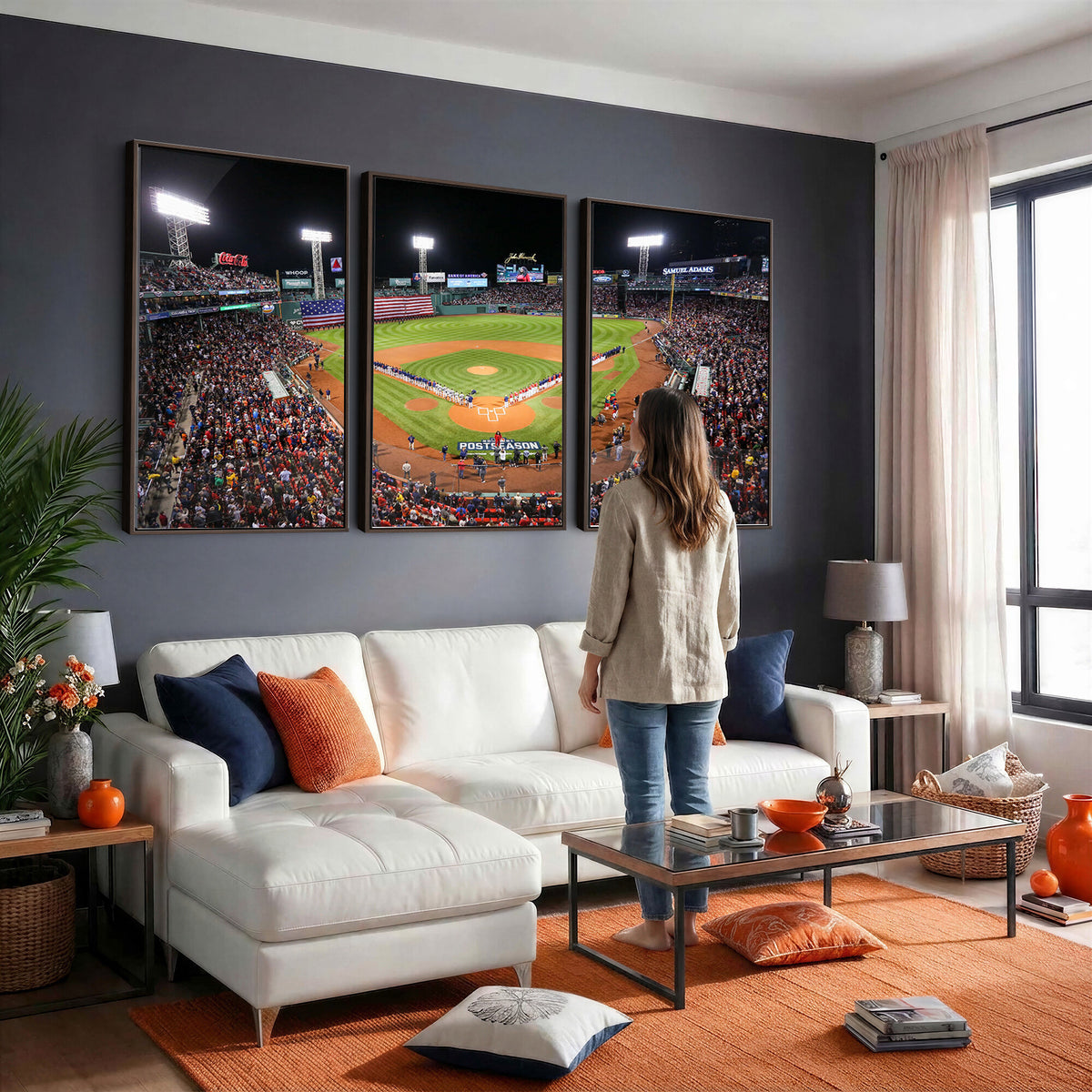 47365-MGV-CV-36X24 - Fenway Park Wall Art Canvas Print | Large Baseball Stadium Canvas for Boston Red Sox Fans