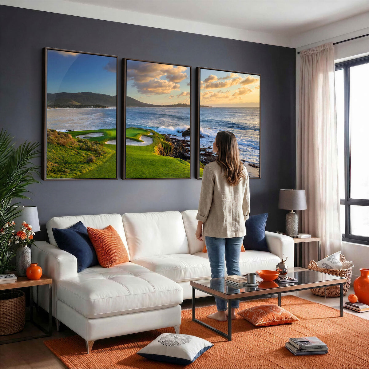 50107048-MGV-CV-36X24 - Pebble Beach Golf Links Wall Art Canvas Print