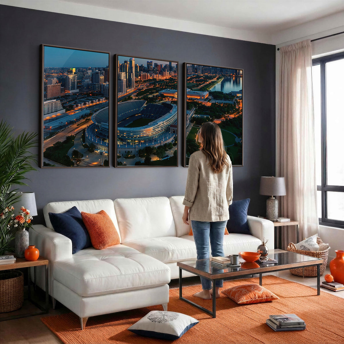 36690345-MGV-CV-36X24 - Chicago Bears Soldiers Field Wall Art Canvas Print