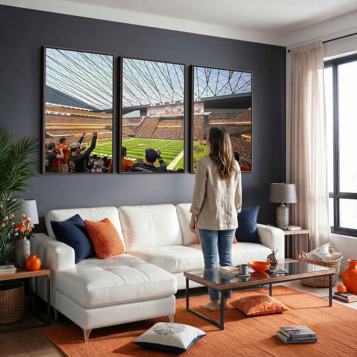 81960112-MGV-CV-36X24 - Cleveland Browns Stadium Wall Art Canvas Print