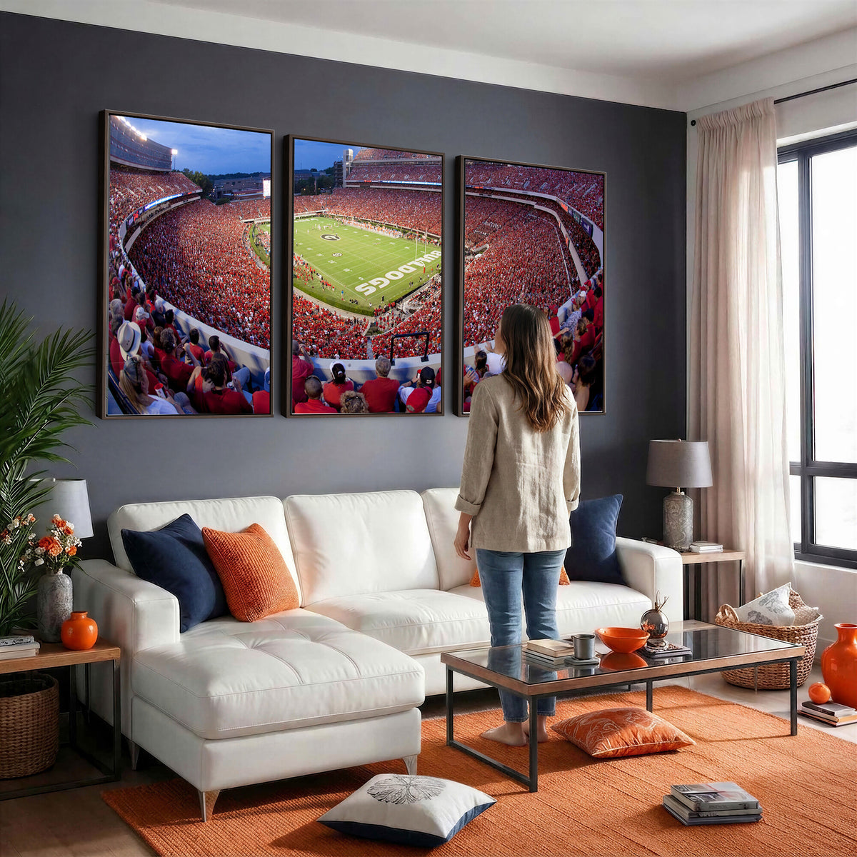 10244378-MGV-CV-36X24 - Dooley Stadium Wall Art, Sports Arena Canvas Print, Dooley Field, Home Bar Wall Decor