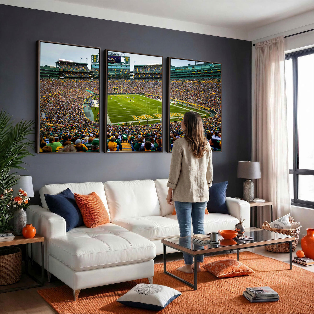 GBP101-MGV-CV-36X24 - Green Bay Packers Lambeau Field Stadium Wall Art Canvas Print