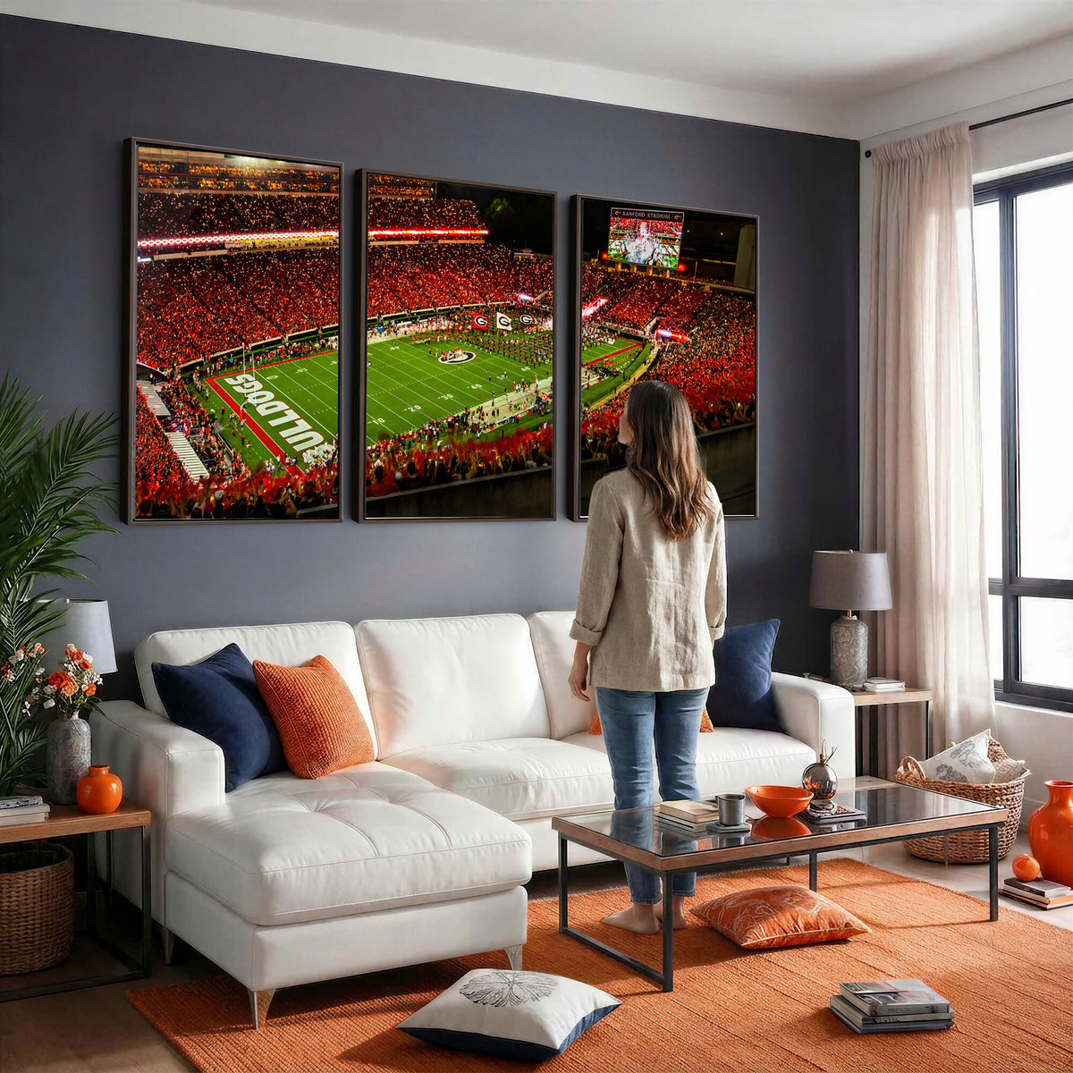 48894104-MGV-CV-36X24 - Georgia Bulldogs Stadium Wall Art Canvas Print, Sanford Stadium