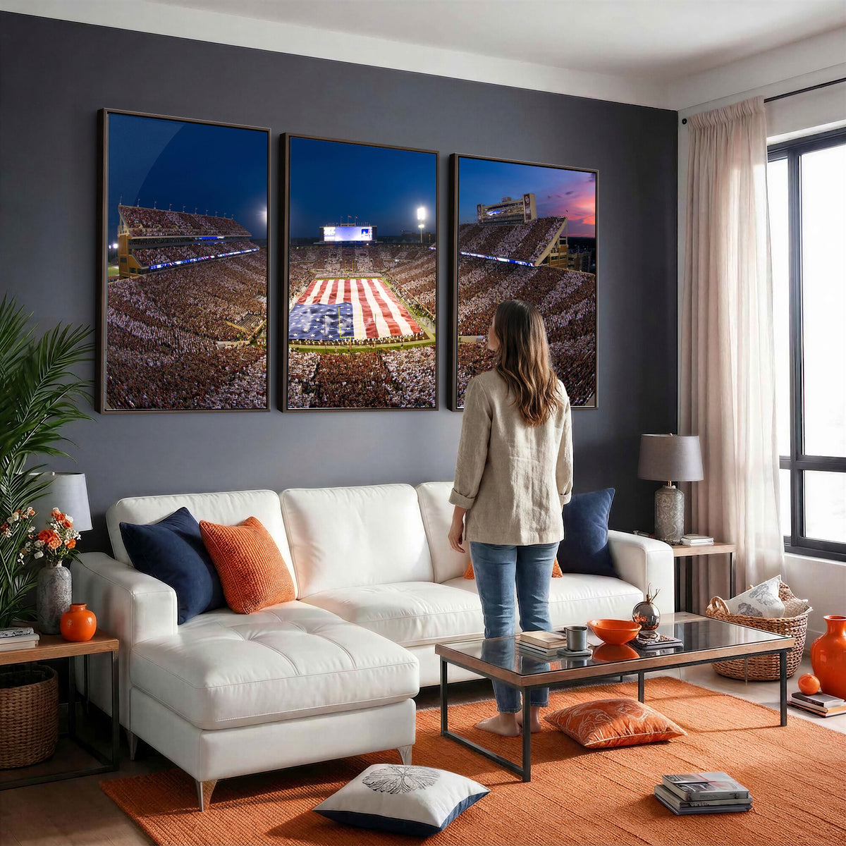 12979182-MGV-CV-36X24 - Oklahoma Sooners Memorial Stadium Wall Art Canvas Print