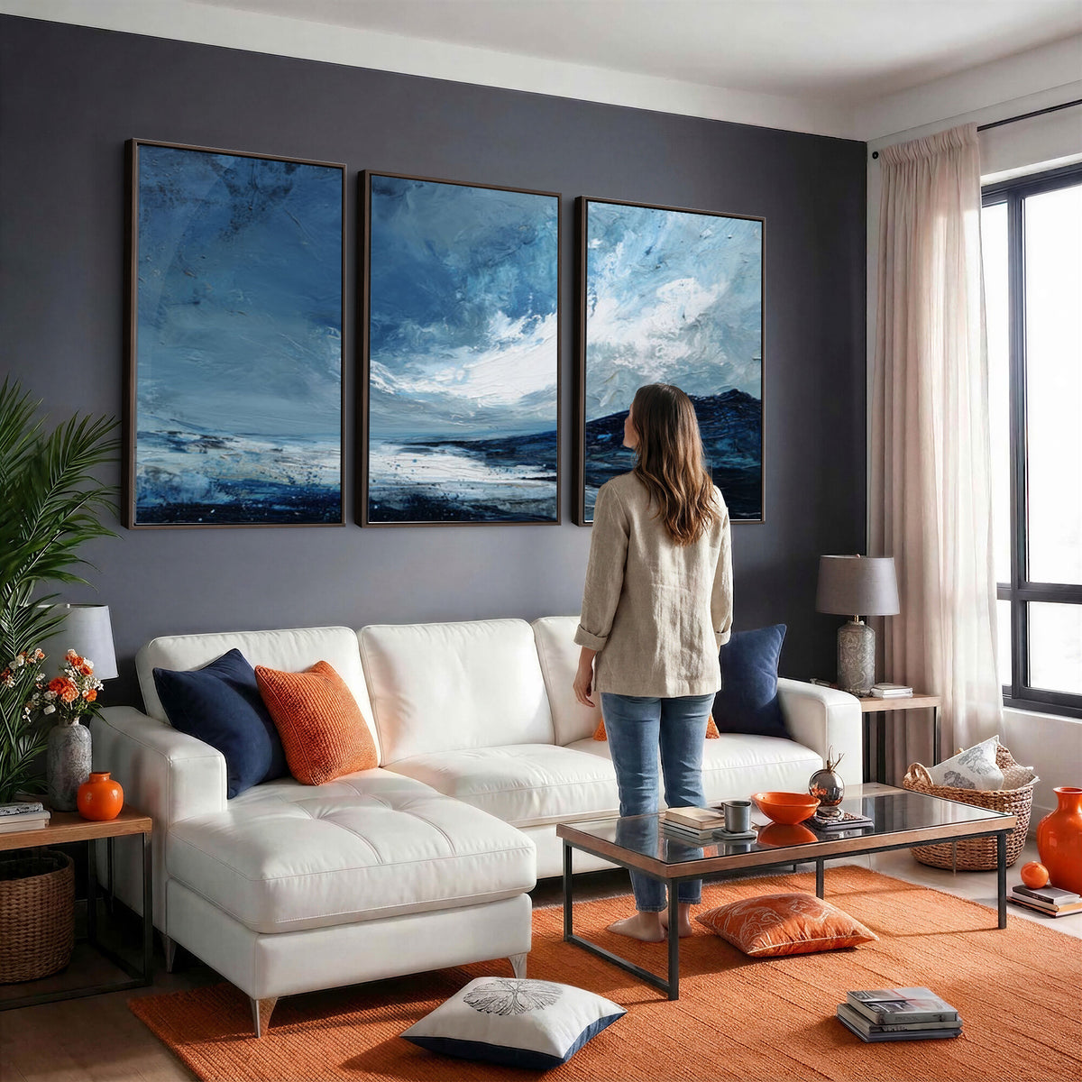 66685630-MGV-CV-36X24 - Extra Large Abstract Wall Art Canvas Print