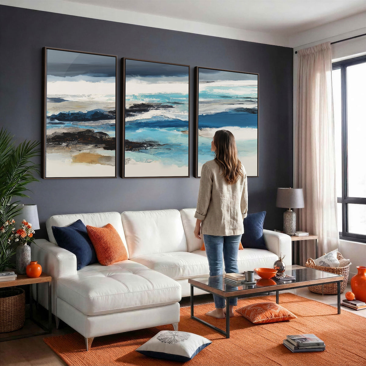 53645131-MGV-CV-36X24 - Extra Large Abstract Wall Art Canvas Print