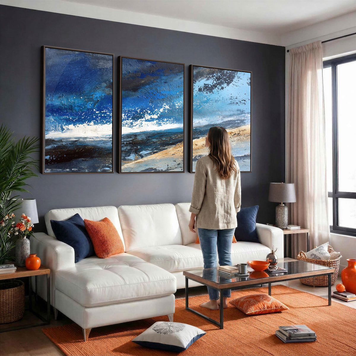 72157369-MGV-CV-36X24 - Extra Large Abstract Wall Art Canvas Print