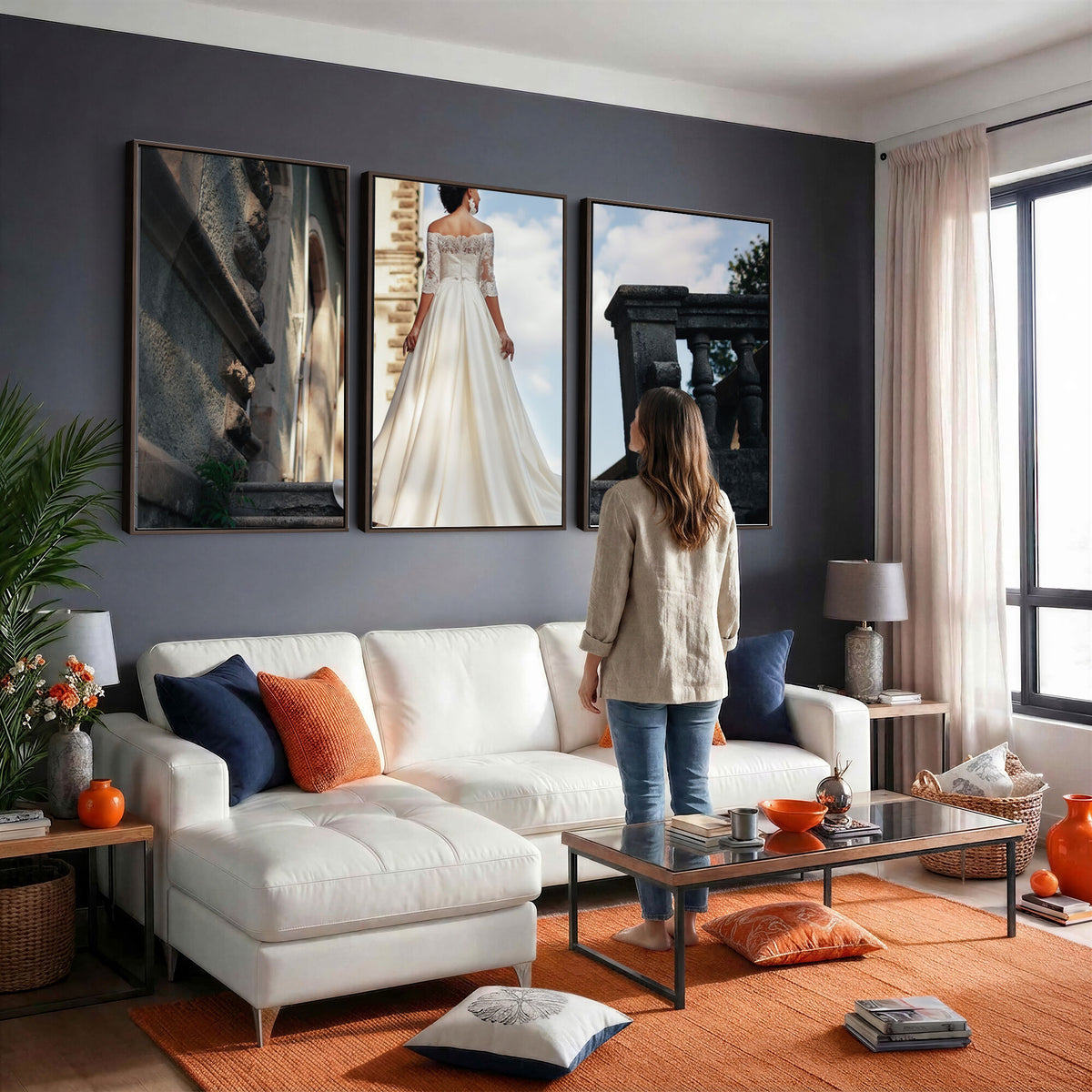 80645701D-MGV-CV-60X30-3P - Custom Canvas Print, Personalized Photo Wall Art, Unique Picture Design 3 Panel Set