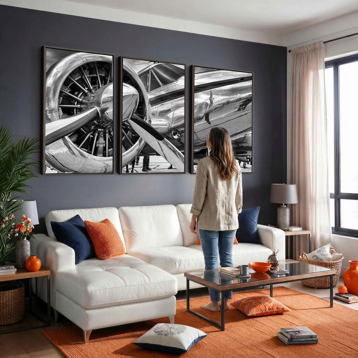 40672-MGV-CV-36X24 - Vintage Antique Airplane Wall Art Canvas Print