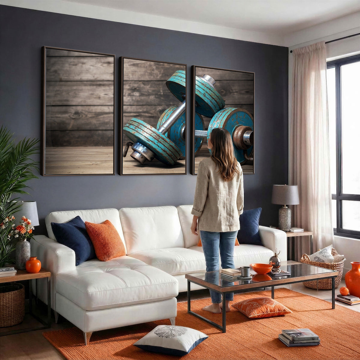 39364-MGV-CV-36X24 - Dumbbell and Sport Wall Art Canvas Print