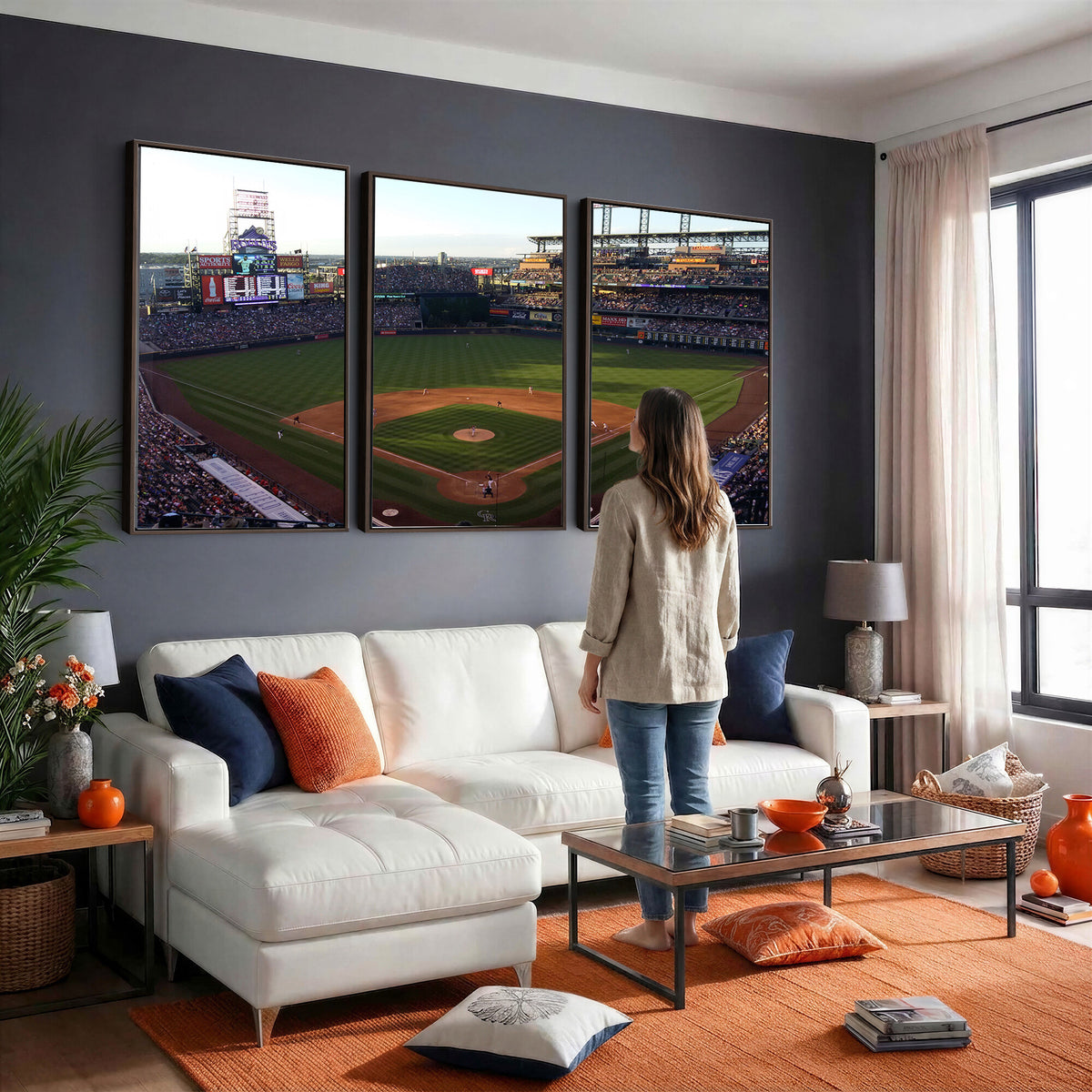 21638-MGV-CV-36X24 - Colorado Rockies Coors Field Wall Art Canvas Print, MLB Baseball Stadium