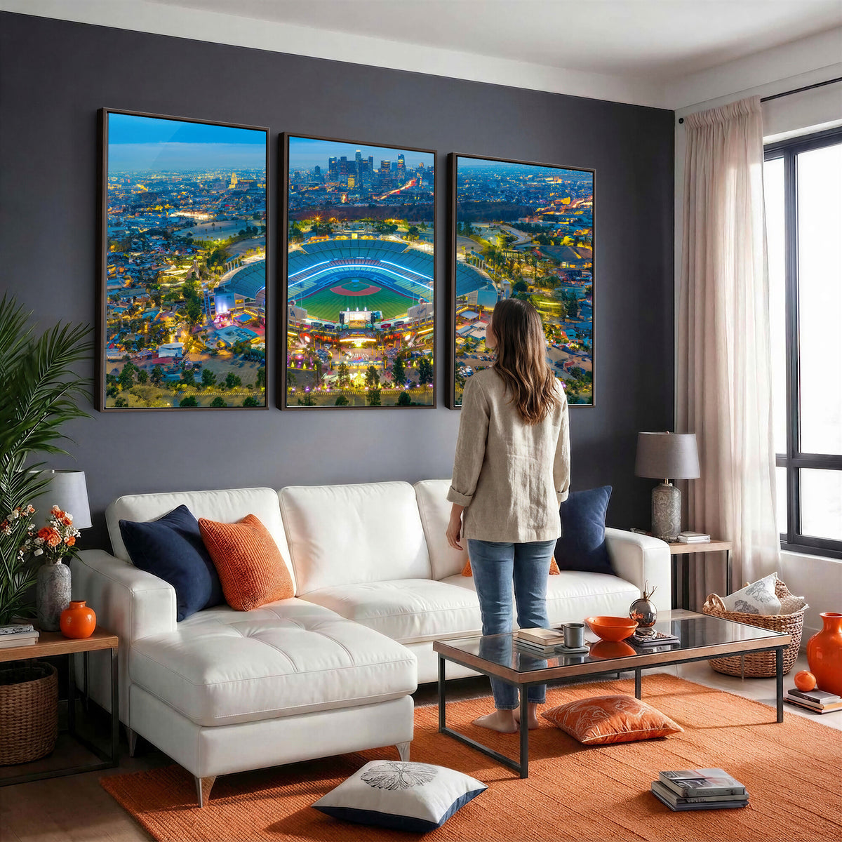 78144-MGV-CV-36X24 - Los Angeles Dodgers Wall Art Canvas, Dodger Stadium Wall Art