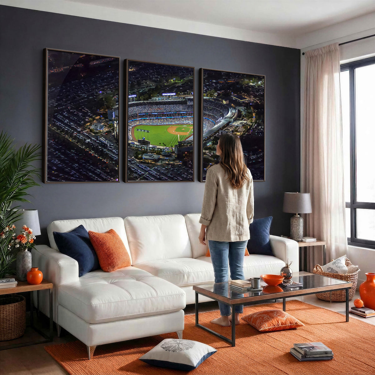 20932-MGV-CV-36X24 - Los Angeles Dodgers Dodger Stadium Wall Art Canvas Print