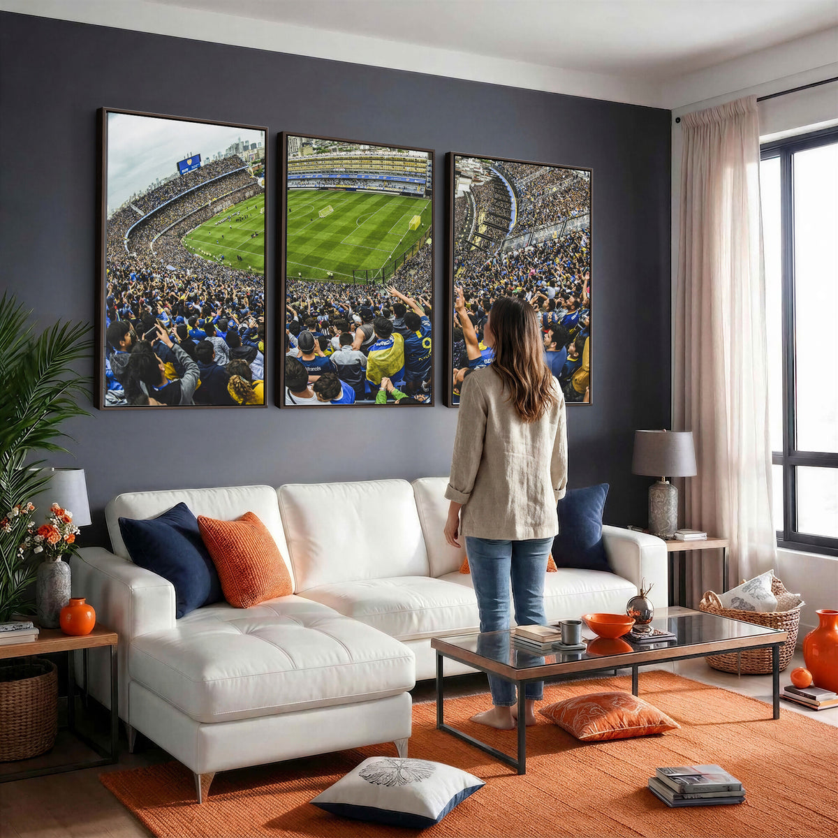63839-MGV-CV-36X24 - Boca Juniors Soccer Team Print Wall Art, Buenos Aires Bombonera Stadium