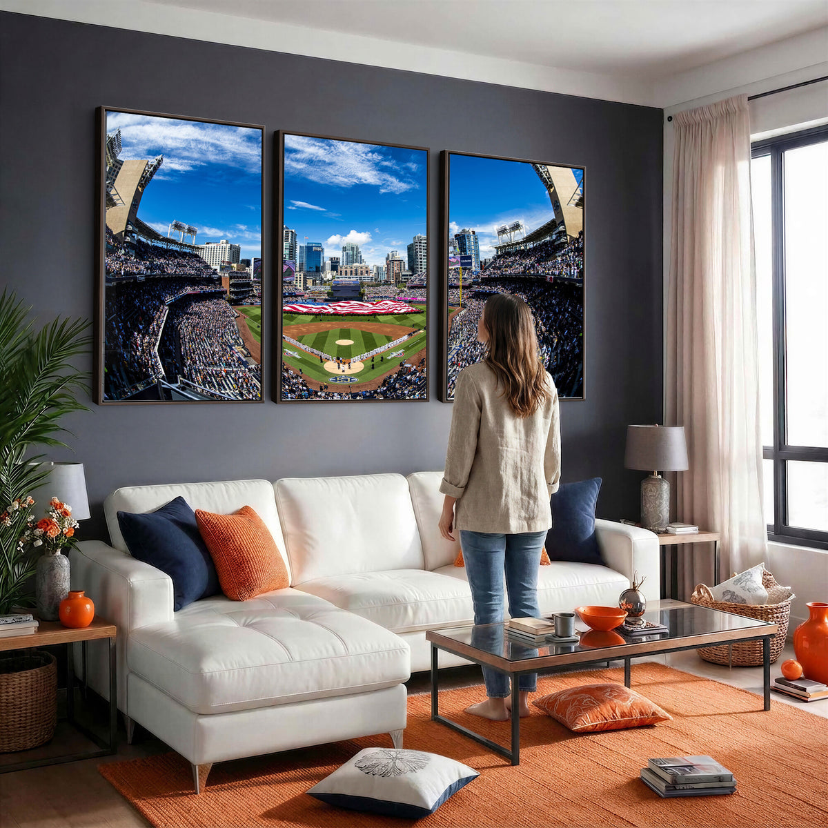 52297-MGV-CV-36X24 - San Diego Padres Baseball Team Print, Petco Park Stadium