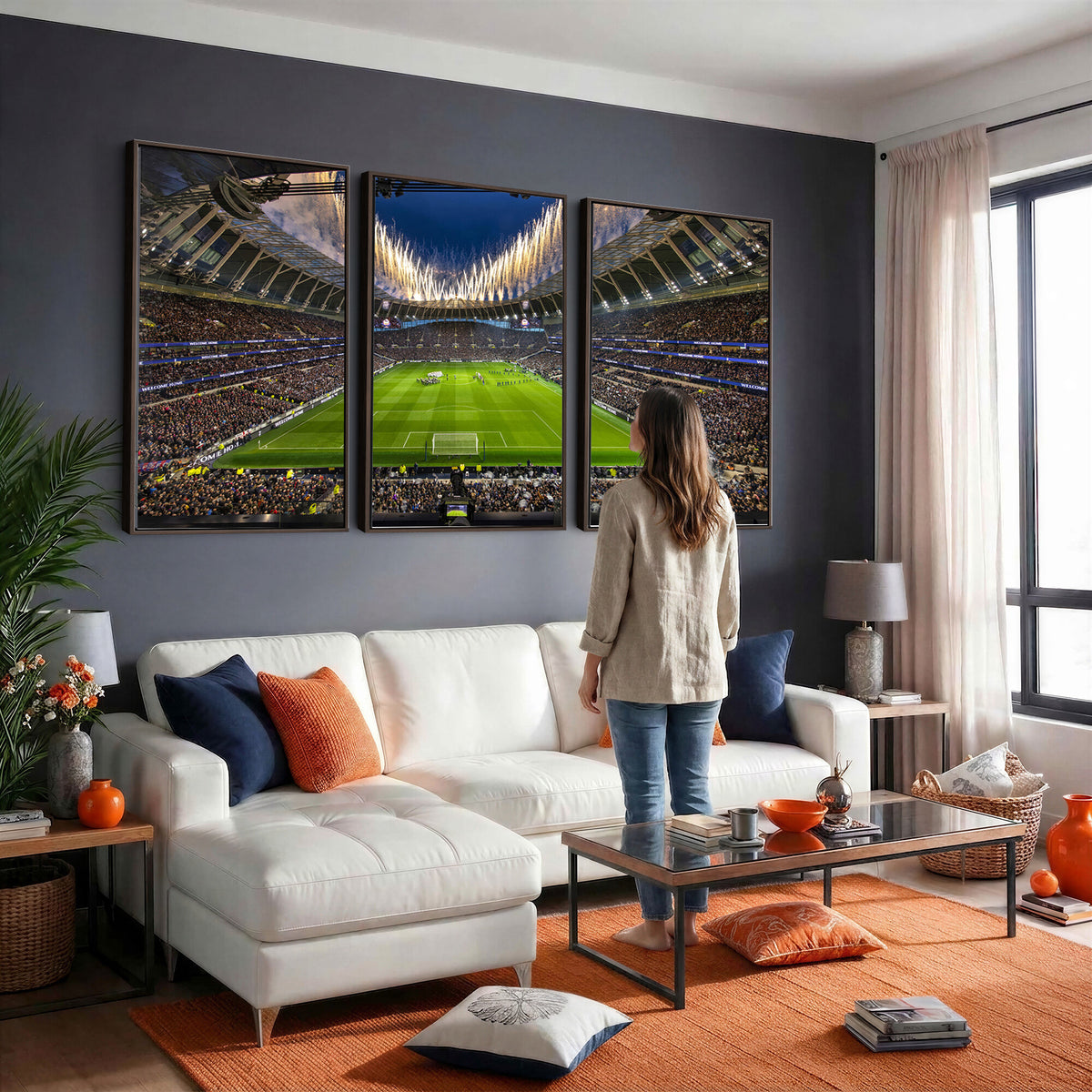 40157-MGV-CV-36X24 - Tottenham Hotspur Football Team Print, London Tottenham Hotspur Stadium Wall Art