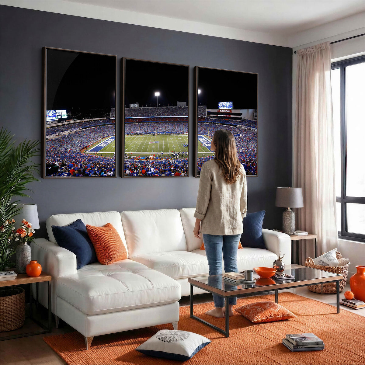 59036-MGV-CV-36X24 - Buffalo Bills Wall Art, Buffalo Bills Stadium Canvas Print for Sports Decor