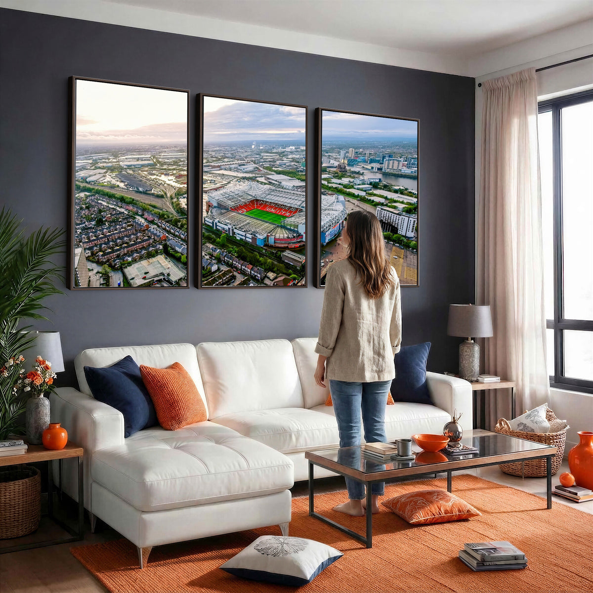 85657-MGV-CV-36X24 - Old Trafford Manchester United Stadium Wall Art Canvas Print