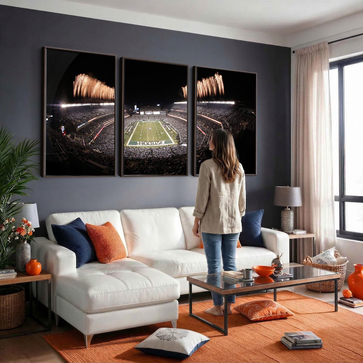48893-MGV-CV-36X24 - Eagles Field Stadium Wall Art, Lincoln Financial Field