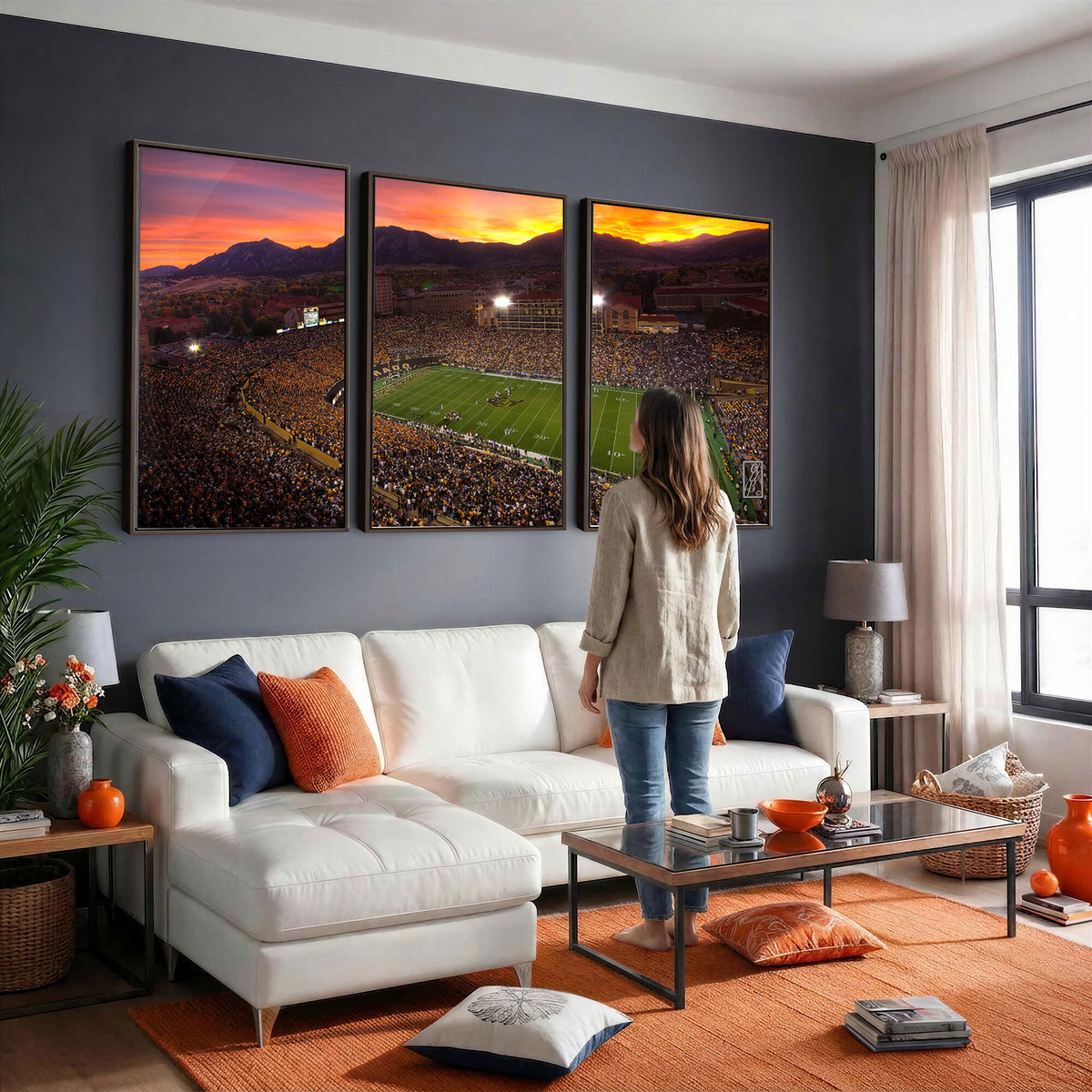84649-MGV-CV-36X24 - Folsom Field, University of Colorado Buffaloes Football, Extra Large Game Room Wall Decor