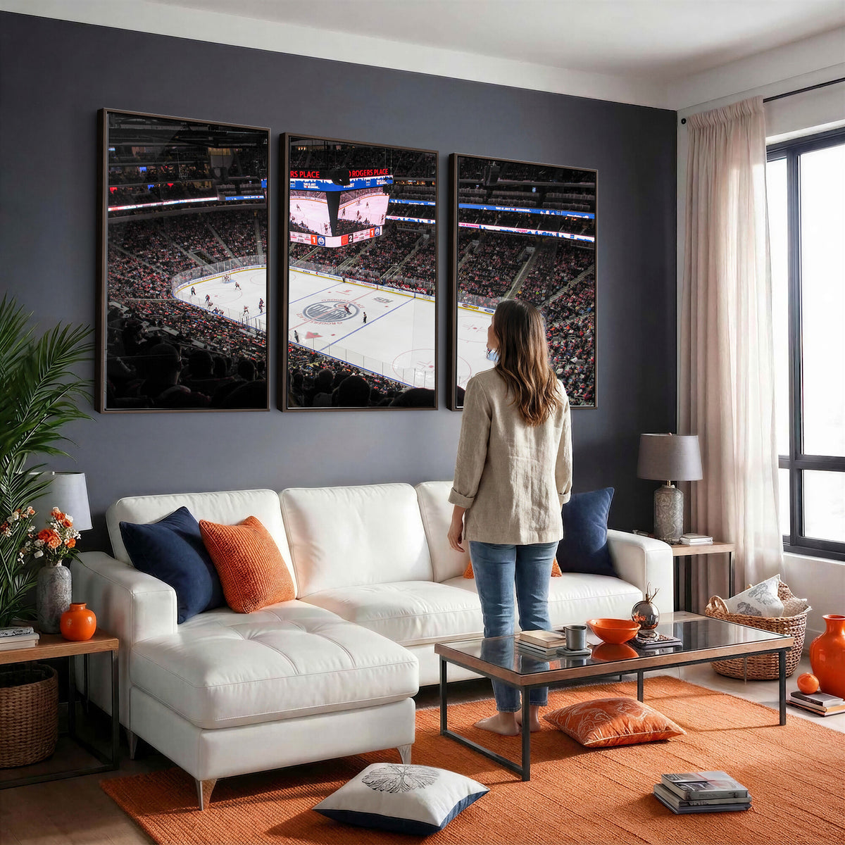 71180-MGV-CV-36X24 - Rogers Place Edmonton Oilers Ice Hockey Stadium Wall Art