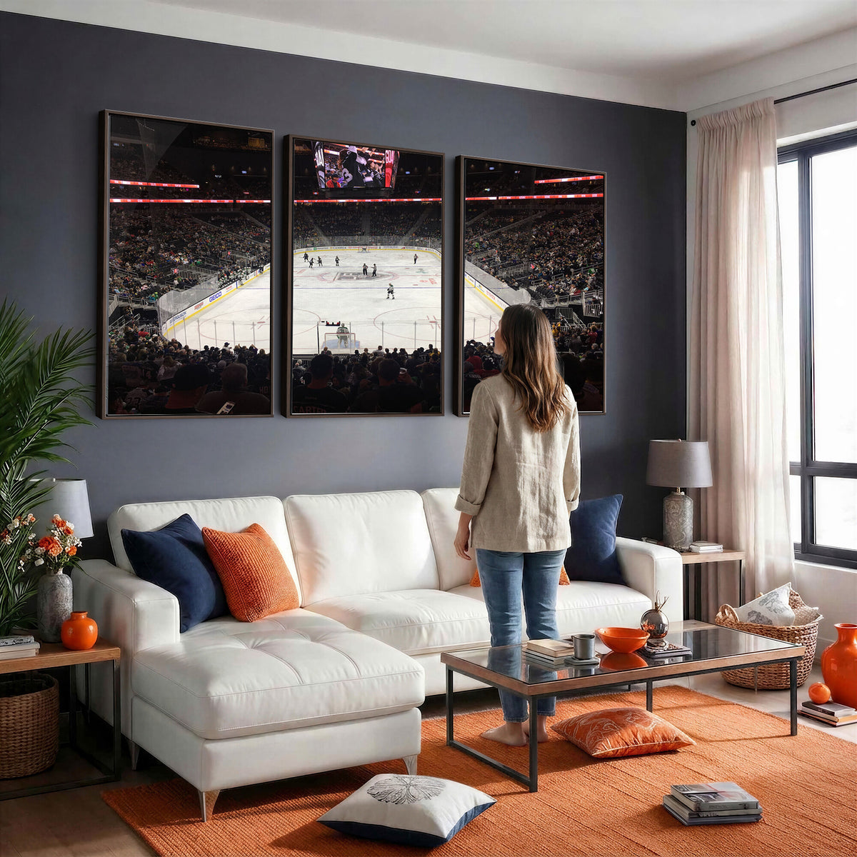 14802-MGV-CV-36X24 - T Mobile Arena Paradise Nevada Vegas Golden Knights Ice Hockey Stadium