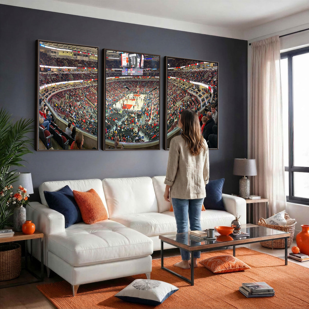 43481-MGV-CV-36X24 - United Center Chicago Bulls Stadium Wall Art Canvas Print