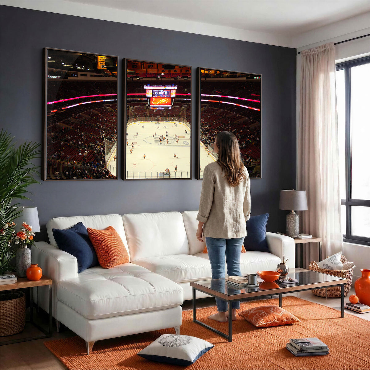 98213-MGV-CV-36X24 - Wachovia Center Prior to Flyers Game Ice Hockey Stadium