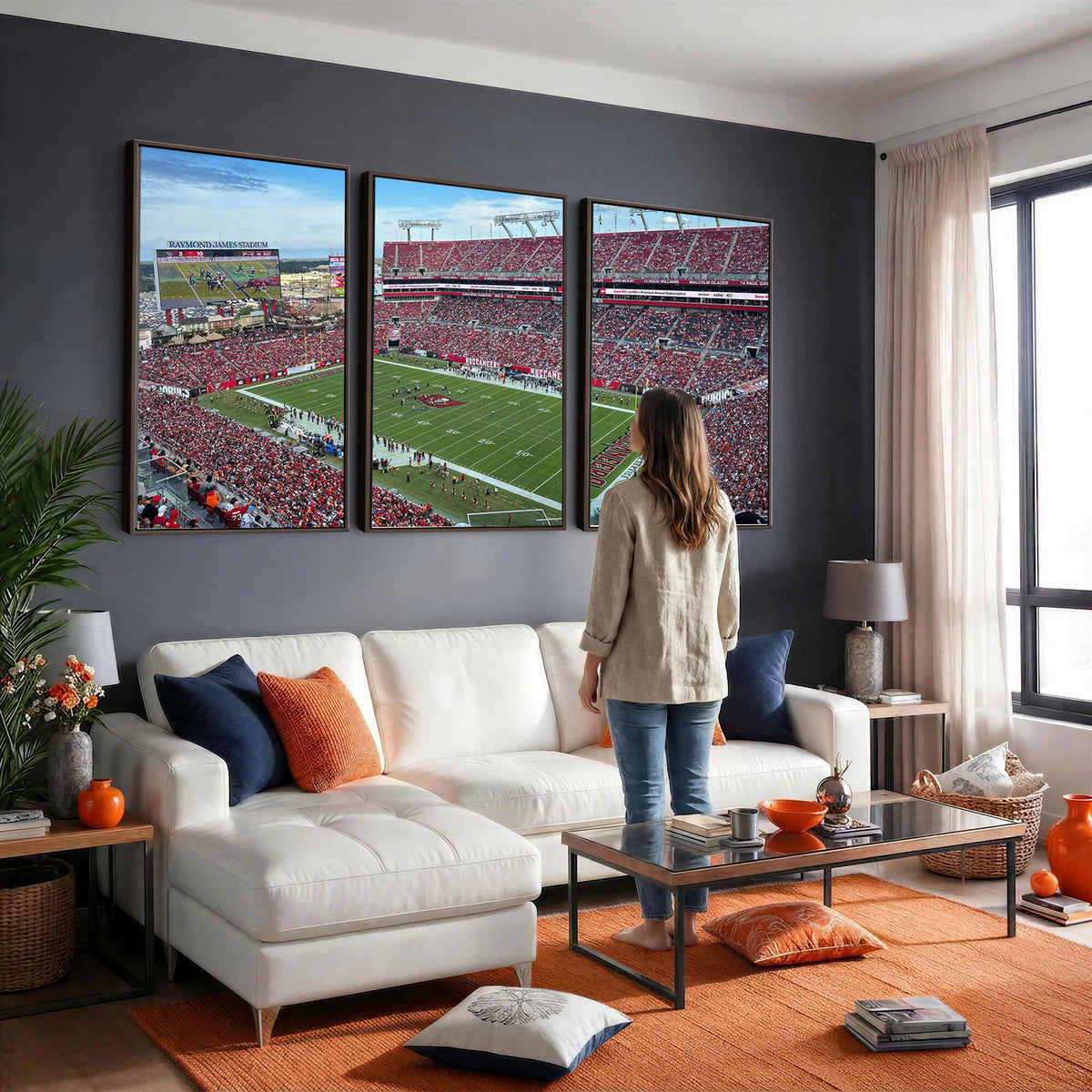 52828-MGV-CV-36X24 - Florida Tampa Raymond James Stadium Wall Art Canvas Print - NFL Football Stadium Print Canvas