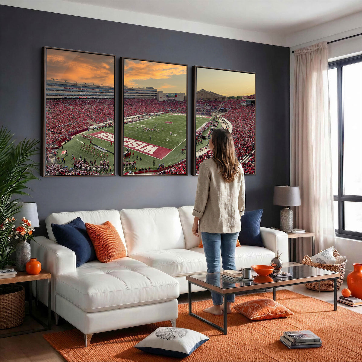 41472-MGV-CV-36X24 - Camp Randall Stadium Wisconsin Badgers Large Wall Art Canvas Print | College Football Stadium Wall