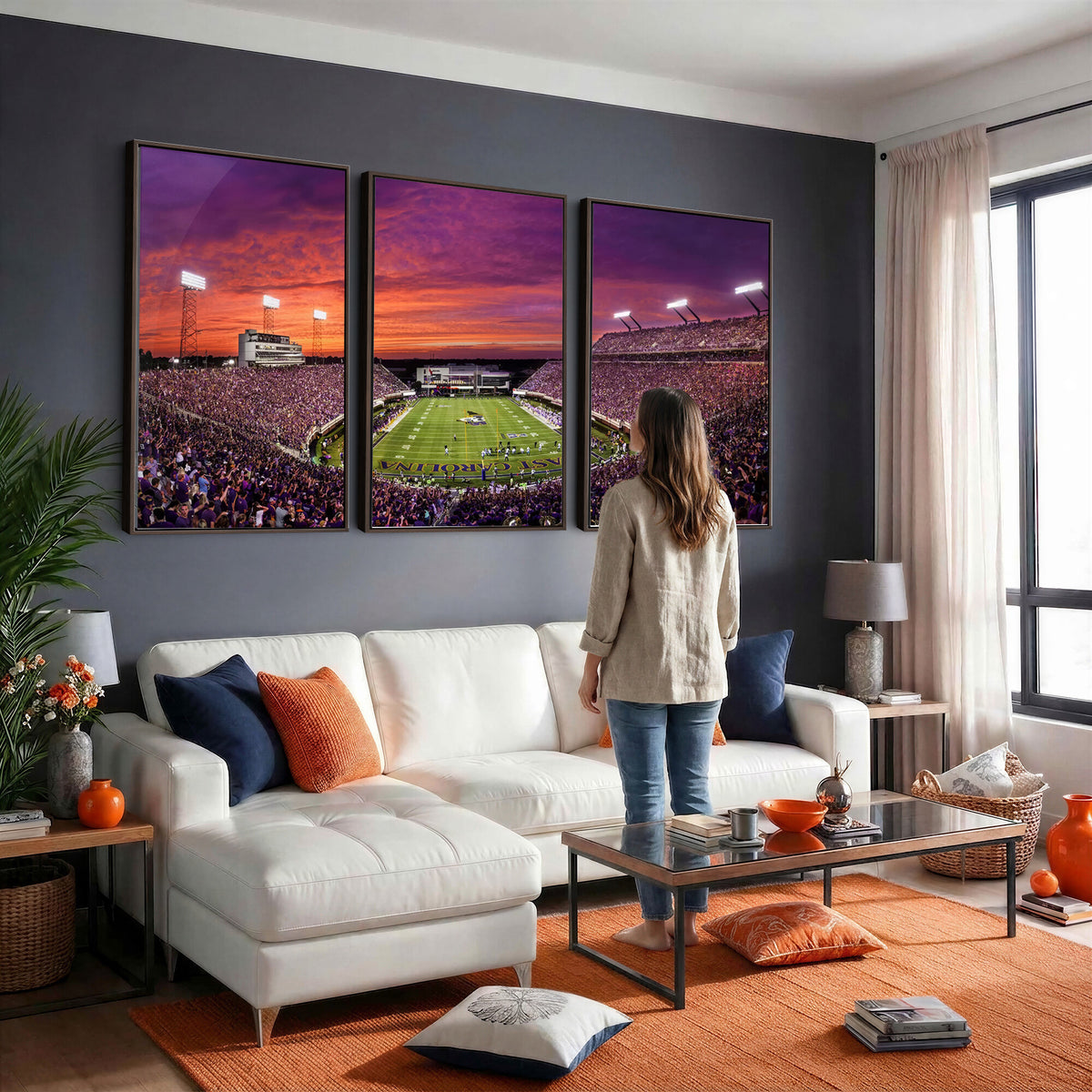 88575-MGV-CV-36X24 - East Carolina University Pirates Football Print Canvas- Greenville Dowdy-Ficklen Stadium Wall Art