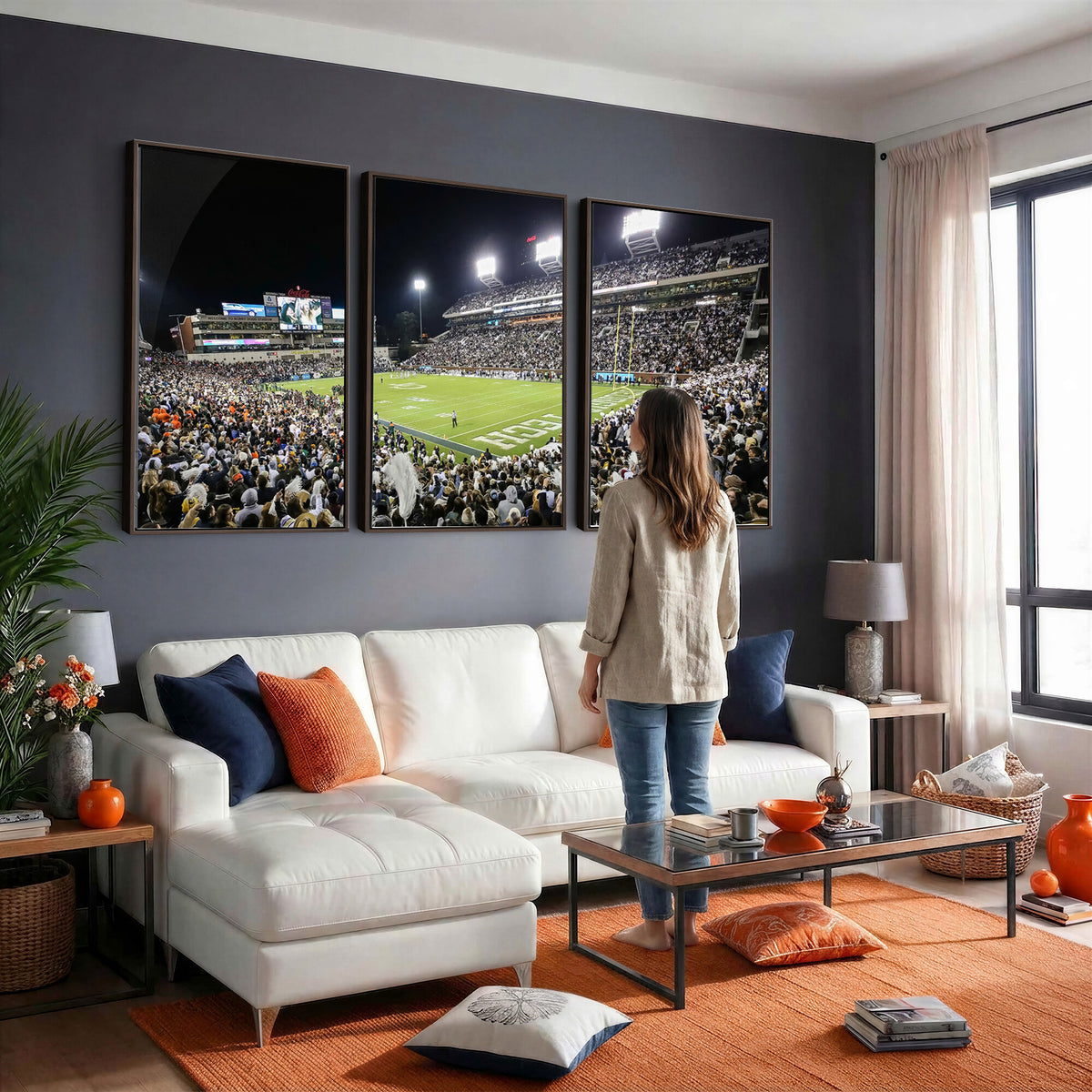 49339-MGV-CV-36X24 - Georgia Tech Yellow Jackets Football Team Print, Atlanta