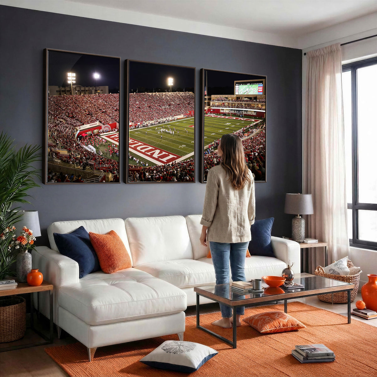 82748-MGV-CV-36X24 - Indiana University Hoosiers Football Team Print Canvas