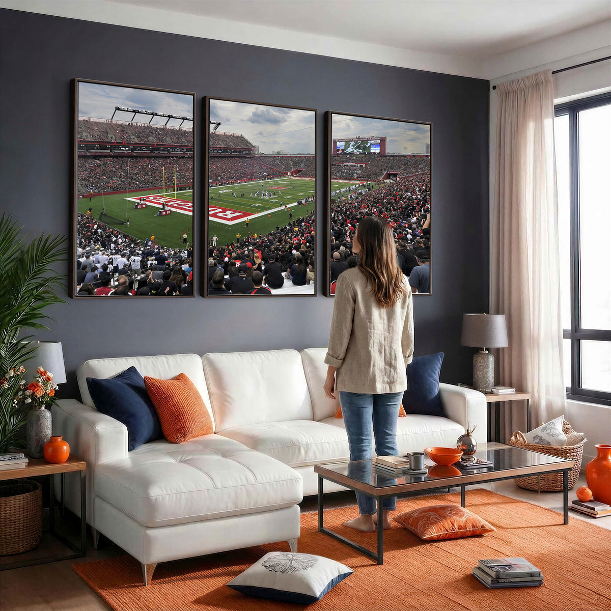 66777-MGV-CV-36X24 - Rutgers Scarlet Knights Football Team Print, SHI Stadium