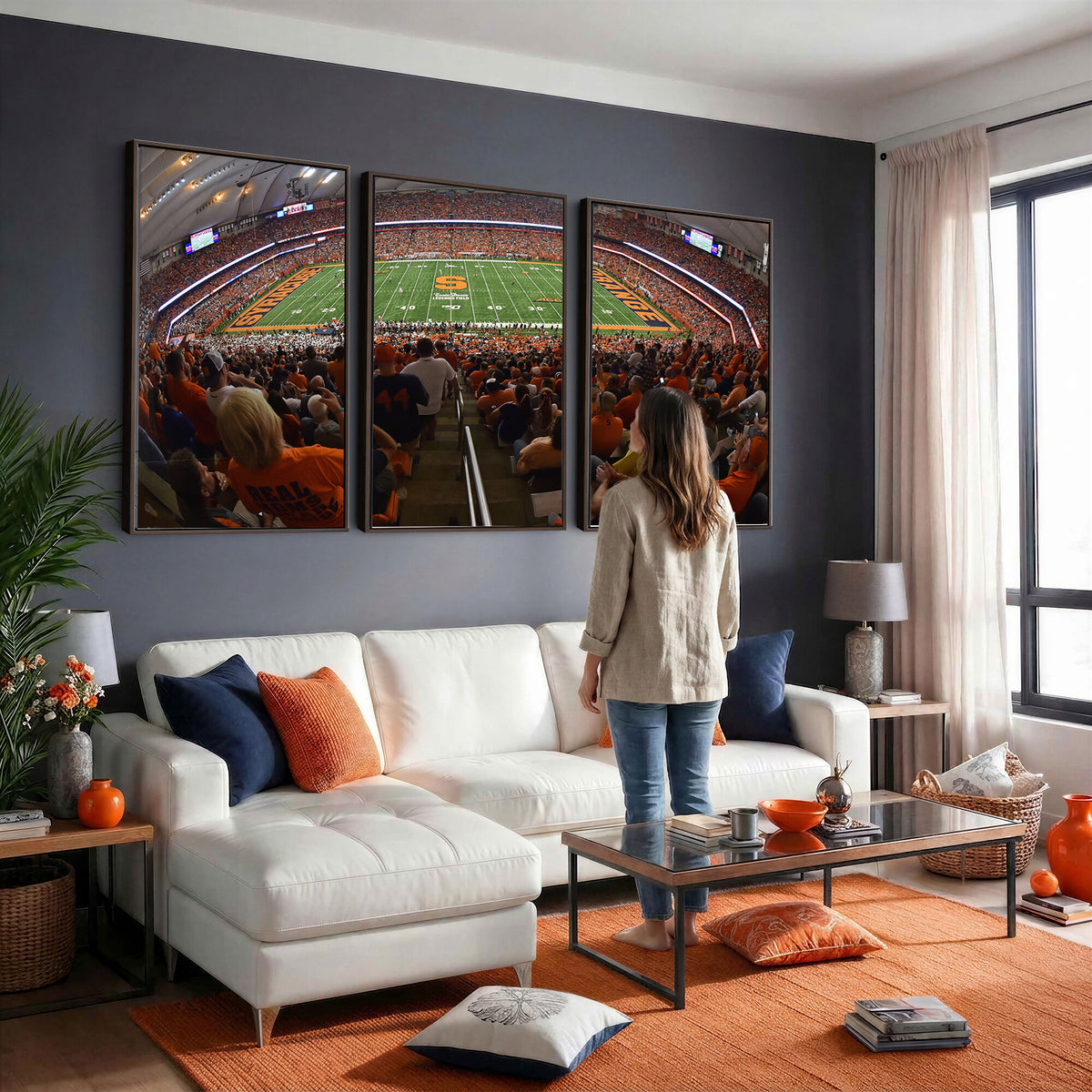 43291-MGV-CV-36X24 - Syracuse University Orange Football Canvas Print, Football Team Print - Syracuse JMA Wireless Dome