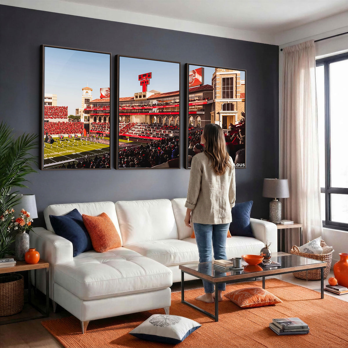 89744-PAN-FL-20X10 - Jones AT&T Stadium Texas Tech Red Raiders Wall Art | Large Att Stadium Canvas Print | College