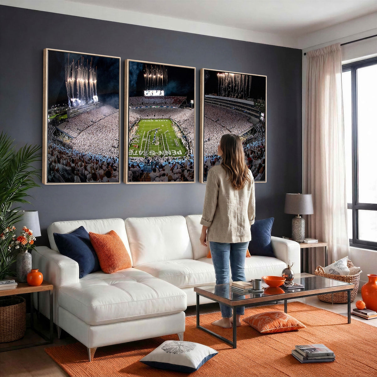 11391-MGV-CV-36X24 - Penn State Football Wall Art Canvas Print