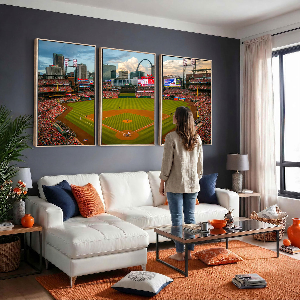91908-MGV-CV-36X24 - Busch Stadium Wall Art Print | St. Louis Cardinals Baseball