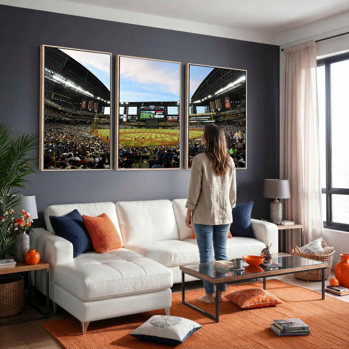 92672-MGV-CV-36X24 - Arizona Diamondbacks Team Print - Phoenix Chase Field