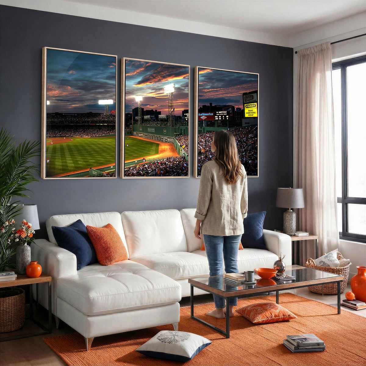 66781-MGV-CV-36X24 - Fenway Park Boston Massachusetts Stadium Wall Art Canvas Print
