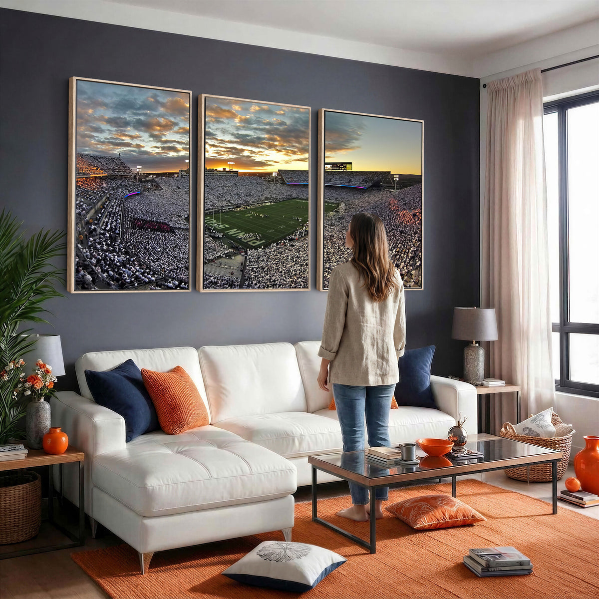 38807-MGV-CV-36X24 - Beaver Stadium Wall Art, Penn State Stadium Wall Art | Penn State Nittany Lions Football
