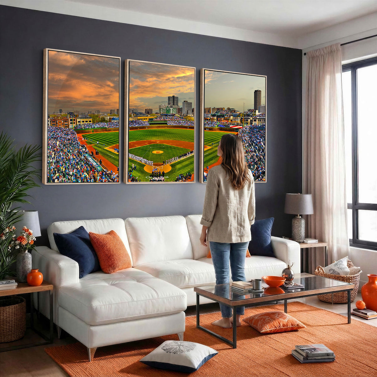 45635-MGV-CV-36X24 - Chicago Wrigley Field Wall Art Canvas Print