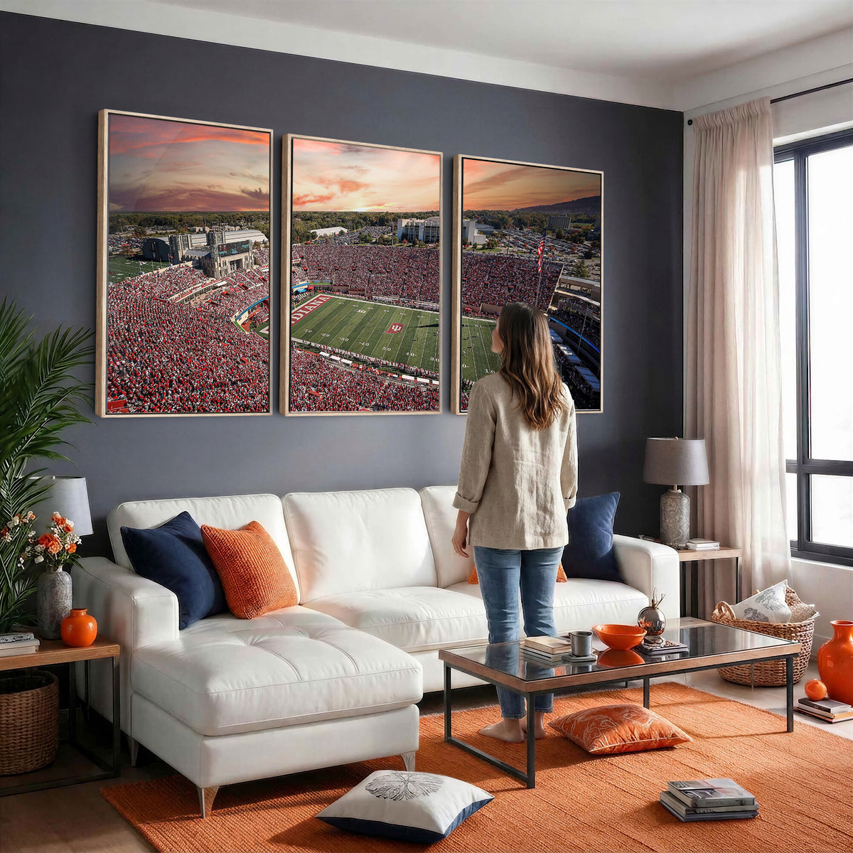 51135-MGV-CV-36X24 - Indiana Memorial Stadium Wall Art Canvas Print