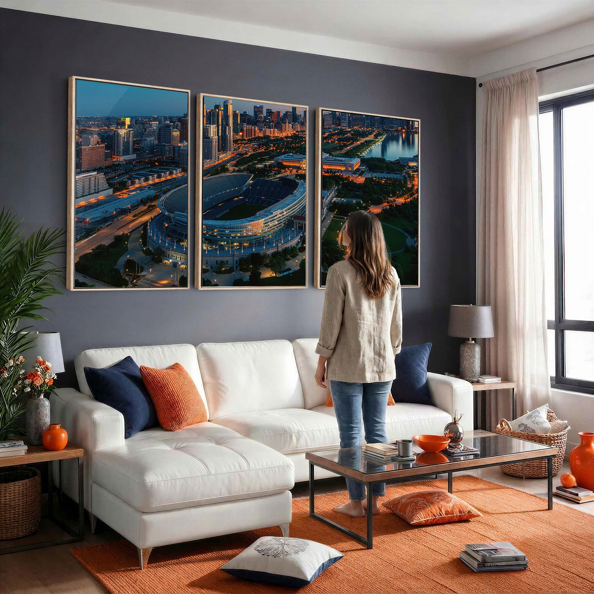 36690345-MGV-CV-36X24 - Chicago Bears Soldiers Field Wall Art Canvas Print