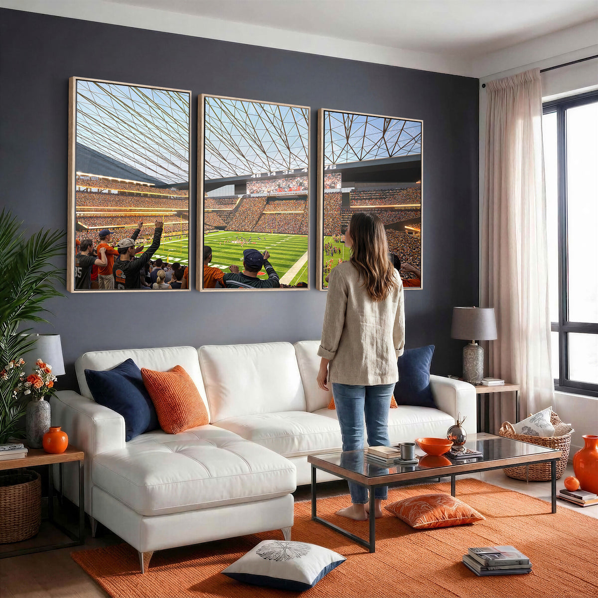 81960112-MGV-CV-36X24 - Cleveland Browns Stadium Wall Art Canvas Print