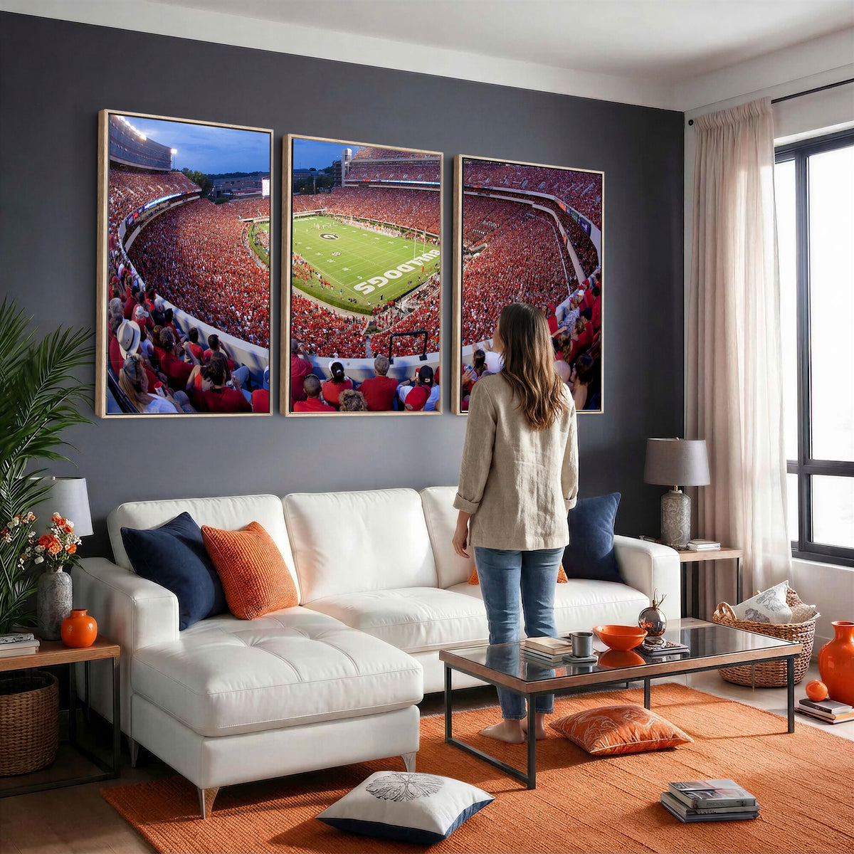 10244378-MGV-CV-36X24 - Dooley Stadium Wall Art, Sports Arena Canvas Print, Dooley Field, Home Bar Wall Decor