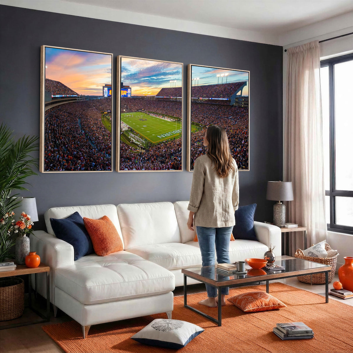 75203764-MGV-CV-36X24 - Jordan-Hare Stadium Auburn Tigers Football Stadium Canvas Wall Art