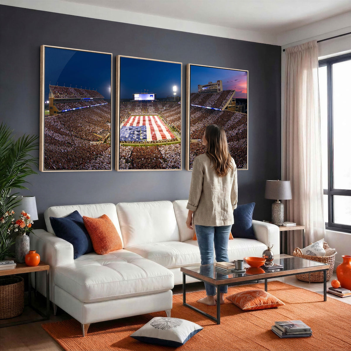 12979182-MGV-CV-36X24 - Oklahoma Sooners Memorial Stadium Wall Art Canvas Print