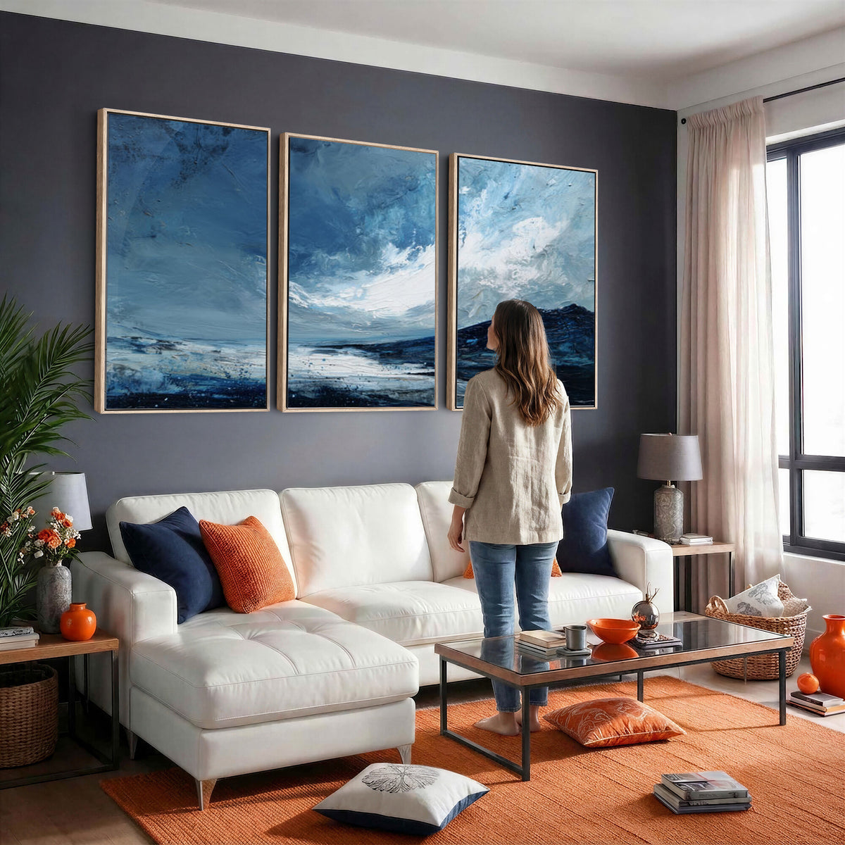 66685630-MGV-CV-36X24 - Extra Large Abstract Wall Art Canvas Print