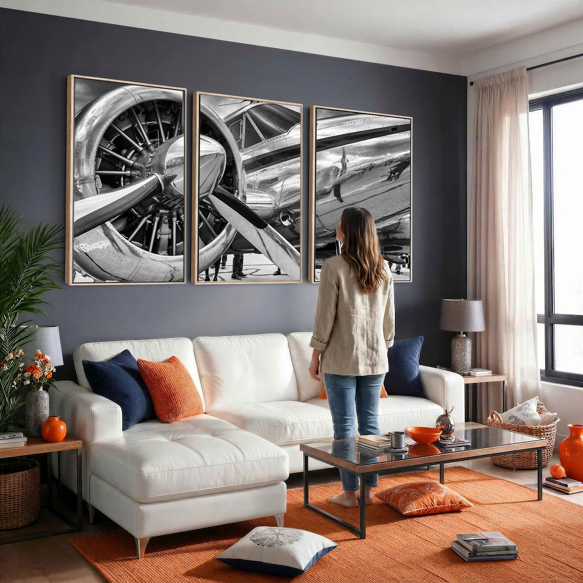 40672-MGV-CV-36X24 - Vintage Antique Airplane Wall Art Canvas Print